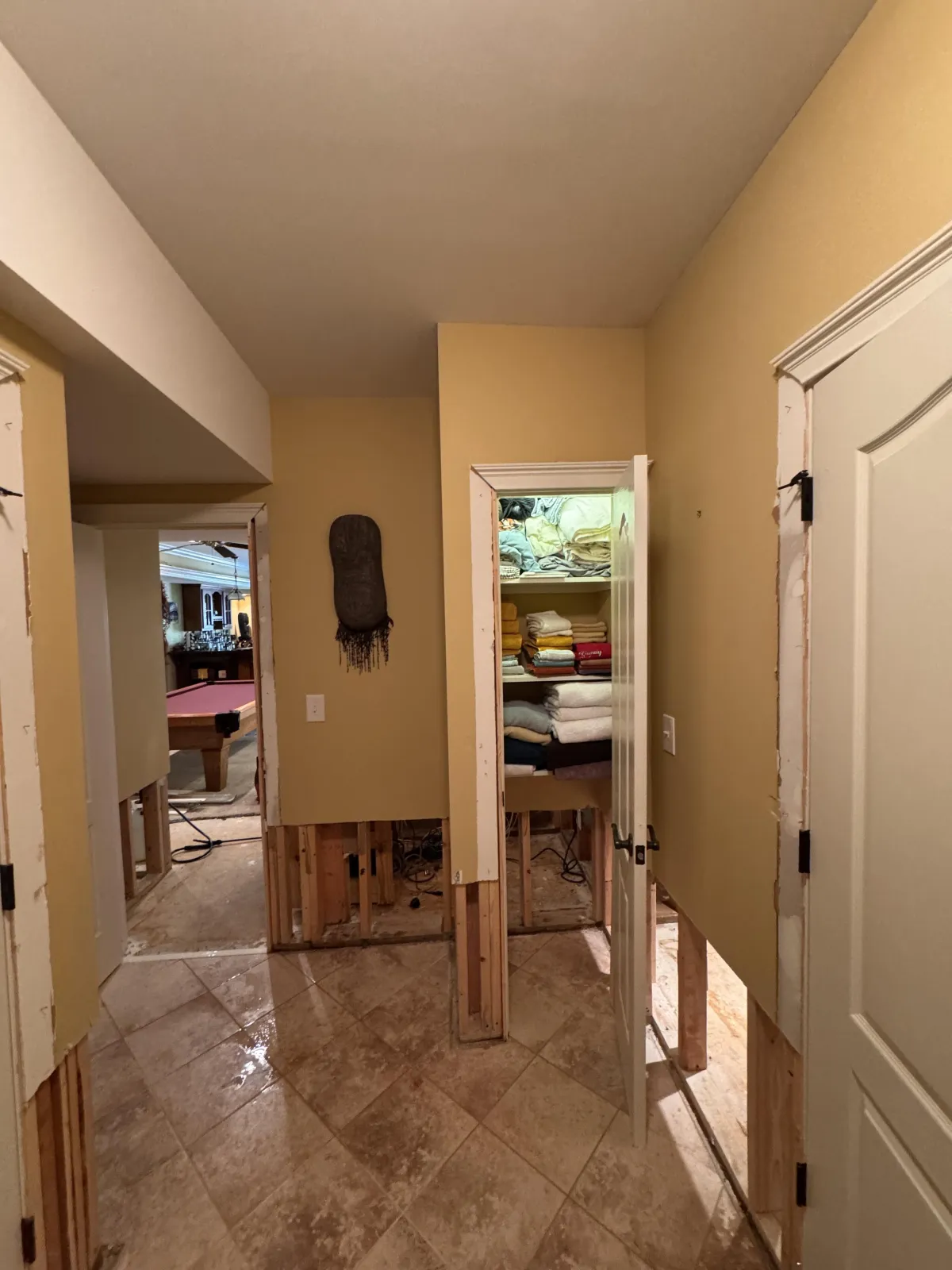 Hallway after mitigation and rebuild